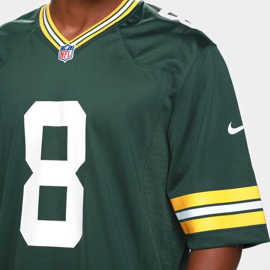 Camiseta Nike Green Bay Packers Josh Jacobs n° 8 Game Masculina