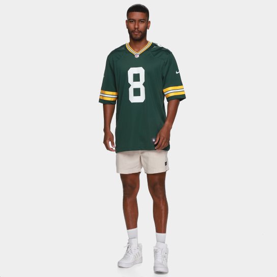 Camiseta Nike Green Bay Packers Josh Jacobs n° 8 Game Masculina