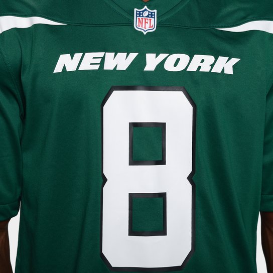 Camiseta Nike New York Jets Aaron Rodgers n° 8 Game Masculina