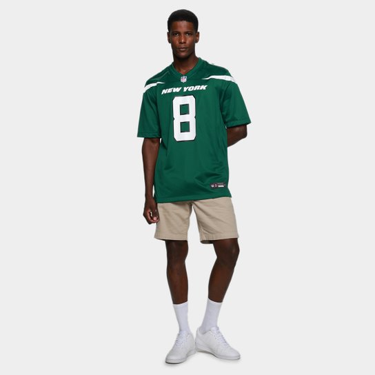 Camiseta Nike New York Jets Aaron Rodgers n° 8 Game Masculina