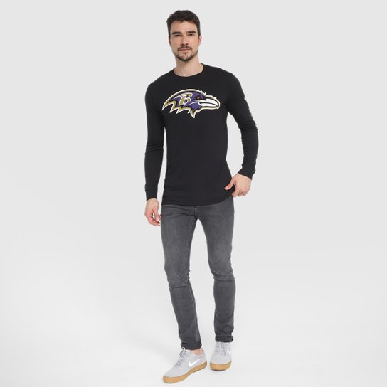 Camiseta Nike NFL Baltimore Ravens Fashion Manga Longa Masculina