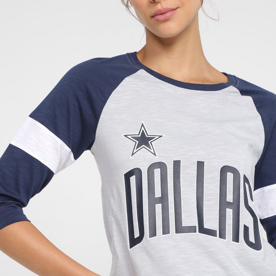 Camiseta Nike NFL Dallas Cowboys Slub 3Q Raglan Feminina