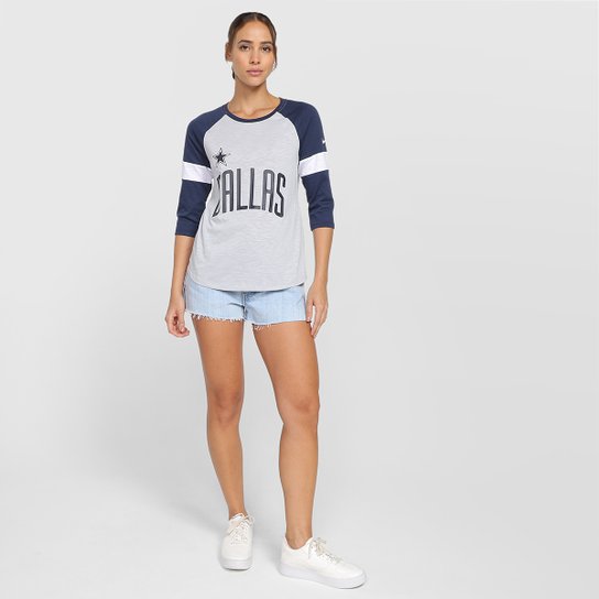 Camiseta Nike NFL Dallas Cowboys Slub 3Q Raglan Feminina