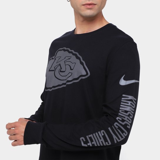 Camiseta Nike NFL Kansas City Chiefs Reflective Essential Manga Longa Masculina