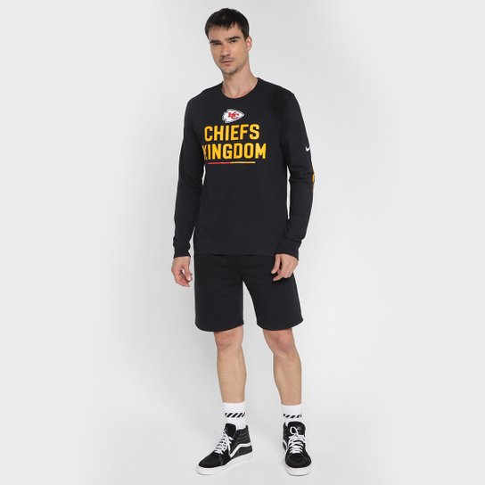 Camiseta Nike NFL Kansas City Chiefs Team Slogan Manga Longa Masculina