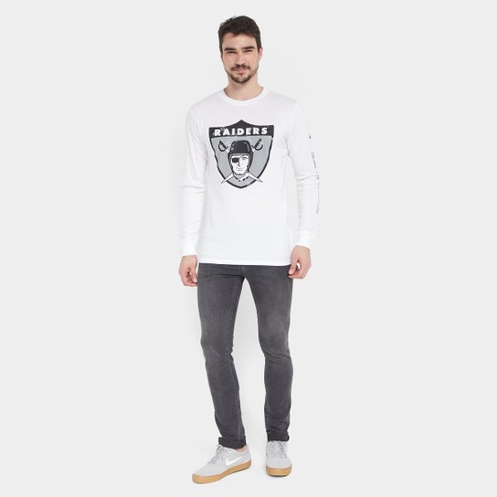 Camiseta Nike NFL Las Vegas Raiders Fashion Manga Longa Masculina