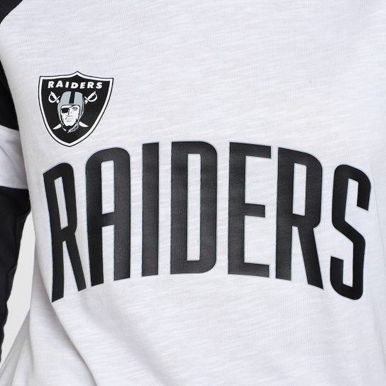 Camiseta Nike NFL Las Vegas Raiders Slub 3Q Raglan Feminina