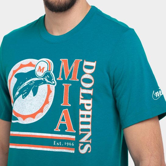 Camiseta Nike NFL Miami Dolphins Triblend Logo Masculina