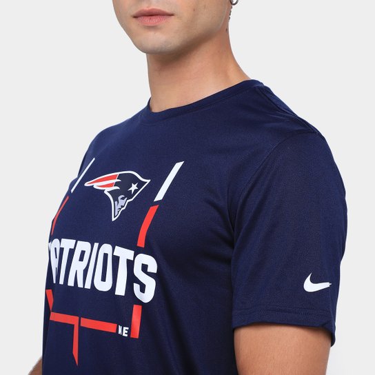 Camiseta Nike NFL New Egland Patriots Legend Goal Post Masculina