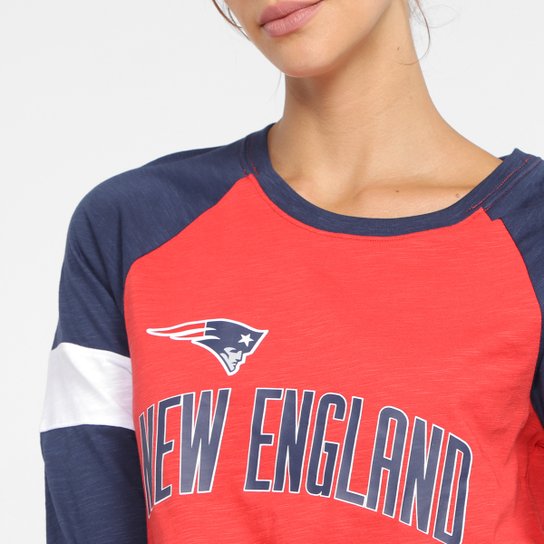 Camiseta Nike NFL New England Patriots Slub 3Q Raglan Feminina