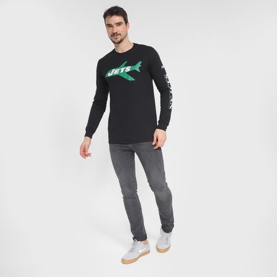 Camiseta Nike NFL New York Jets Fashion Manga Longa Masculina