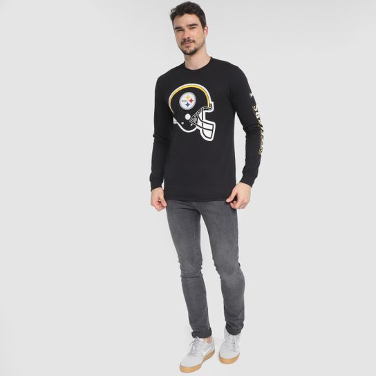 Camiseta Nike NFL Pittsburgh Steelers Fashion Manga Longa Masculina