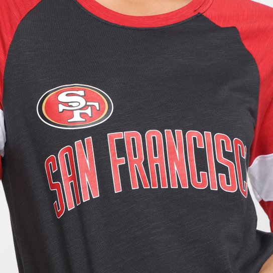 Camiseta Nike NFL San Francisco 49ers Slub 3Q Raglan Feminina