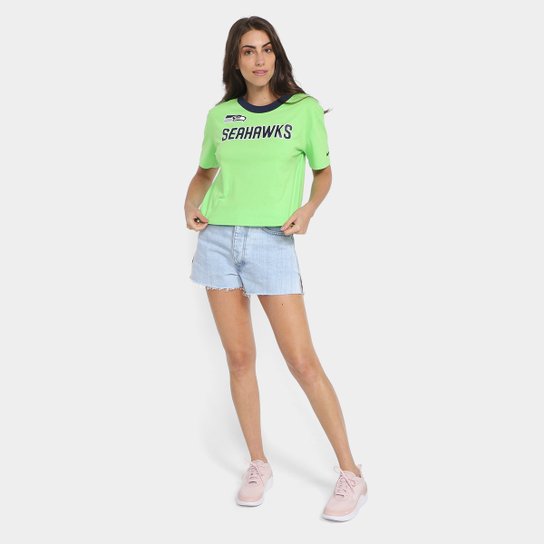 Camiseta Nike NFL Seattle Seahawks High Hip Fashion Feminino