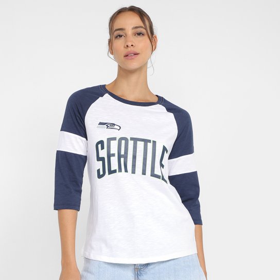 Camiseta Nike NFL Seattle Seahawks Slub 3Q Raglan Feminina