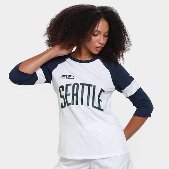 Camiseta Nike NFL Seattle Seahawks Slub 3Q Raglan Feminina