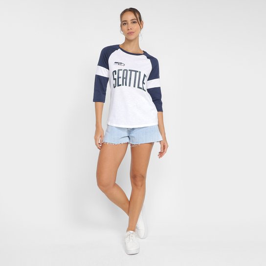 Camiseta Nike NFL Seattle Seahawks Slub 3Q Raglan Feminina