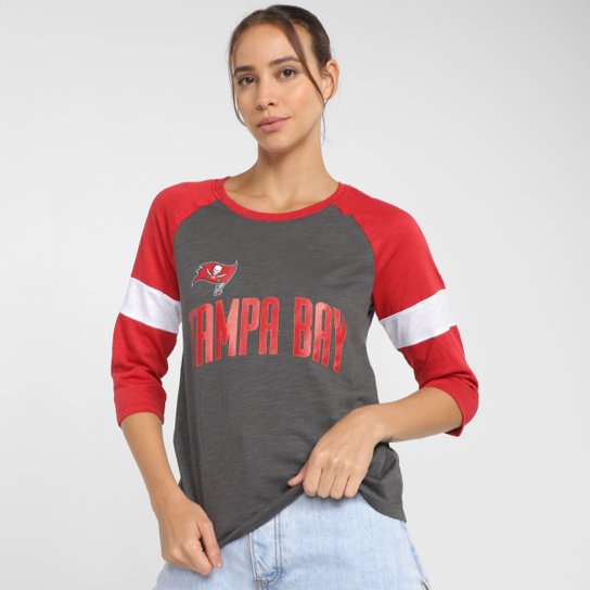 Camiseta Nike NFL Tampa Bay Buccaneers Slub 3Q Raglan Feminina