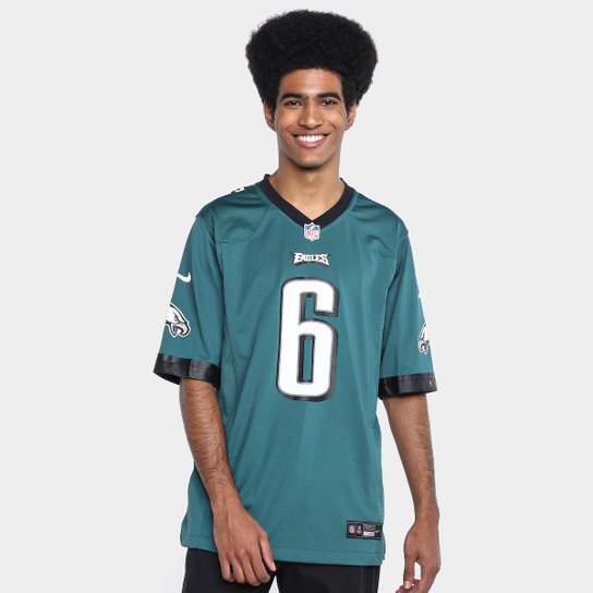 Camiseta Nike Philadelphia Eagles Devonta Smith N° 6 Game Masculina