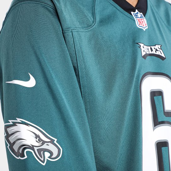 Camiseta Nike Philadelphia Eagles Devonta Smith N° 6 Game Masculina