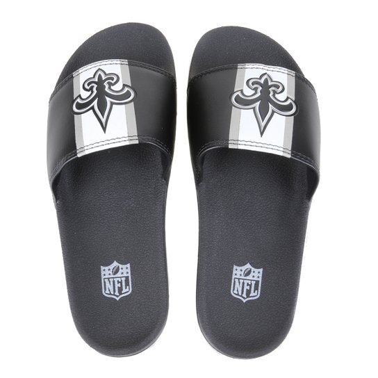 Chinelo NFL New Orleans Saints New Era Slide Logo Masculino
