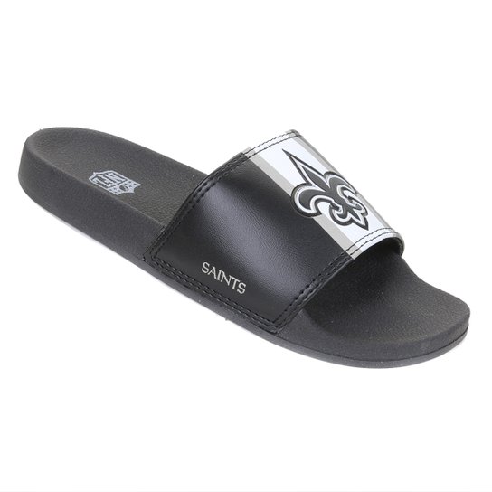Chinelo NFL New Orleans Saints New Era Slide Logo Masculino