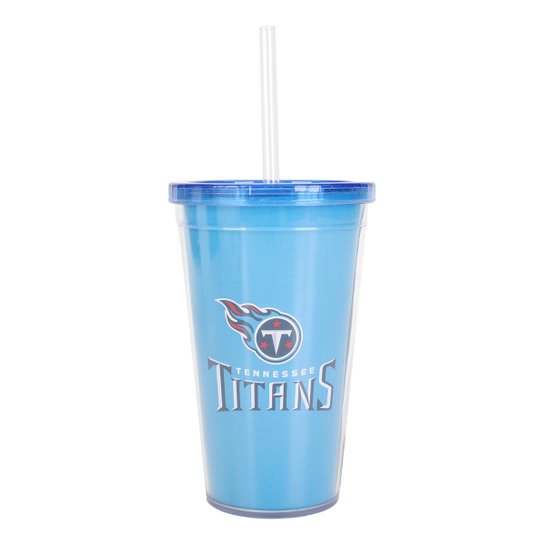 Copo Canudo NFL Tennessee Titans 600 ml