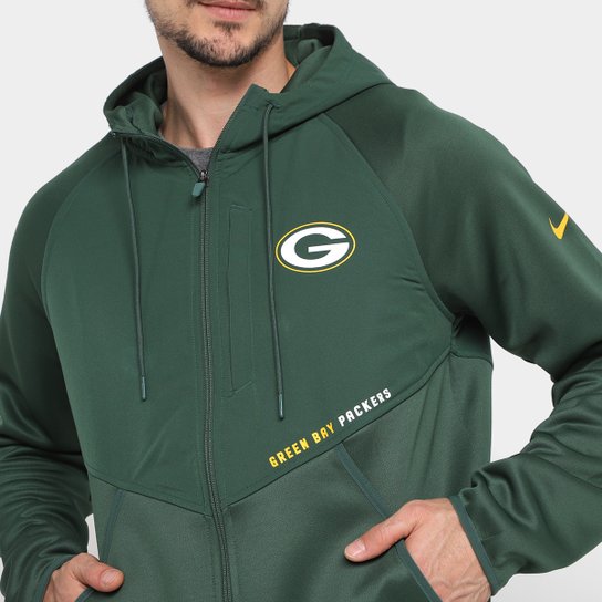 Jaqueta Moletom NFL Green Bay Packers Nike Field FZ Masculino