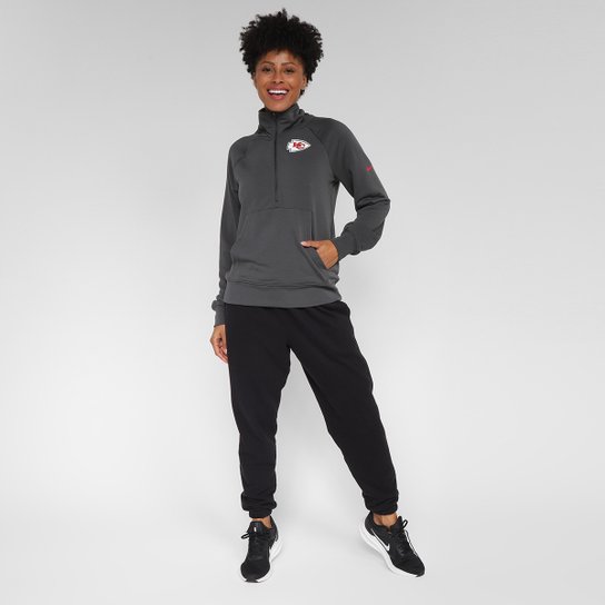Moletom NFL Kansas City Chiefs Nike Dri Fit Gola Alta Feminino