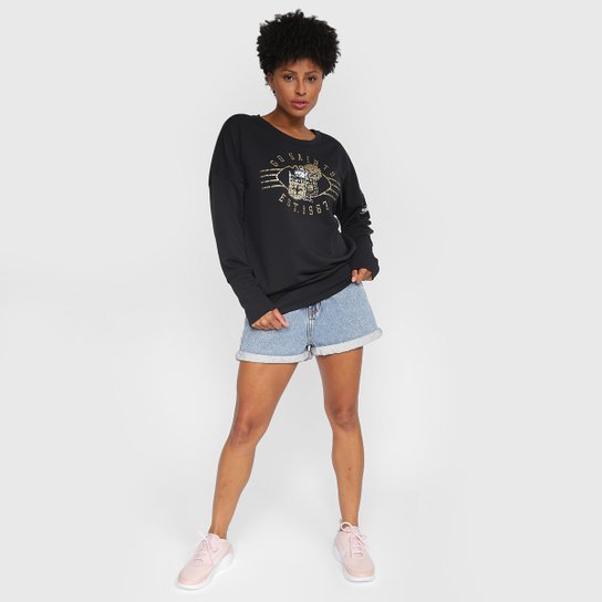 Moletom NFL New Orleans Saints Historic Nike Dri Fit Drop Shoulder Crew Feminino