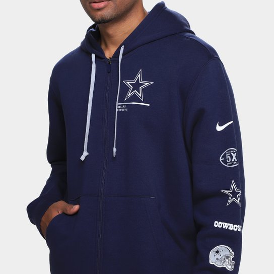 Moletom Nike NFL Dallas Cowboys Legacy Zíper C/ Capuz Masculino