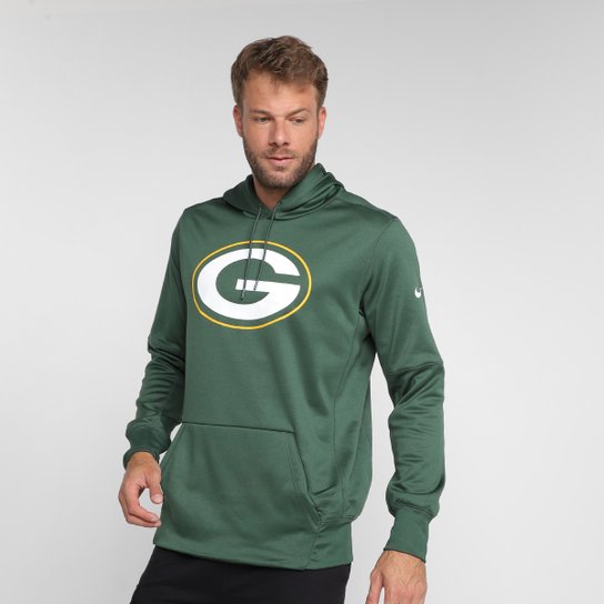 Moletom Nike NFL Green Bay Packers Prime Logo Therma C/ Capuz Masculino