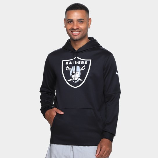 Moletom Nike NFL Las Vegas Raiders Logo Therma C/ Capuz Masculino