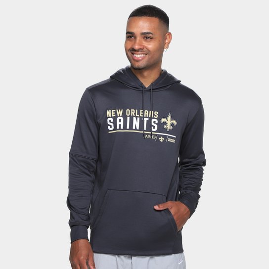 Moletom Nike NFL New Orleans Saints Therma C/ Capuz Masculino