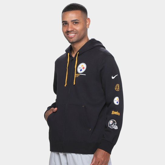 Moletom Nike NFL Pittsburgh Steelers Legacy Fz C/ Capuz Masculino