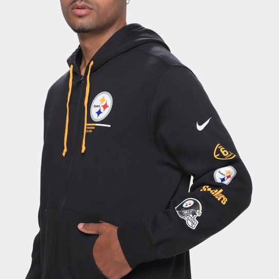Moletom Nike NFL Pittsburgh Steelers Legacy Fz C/ Capuz Masculino